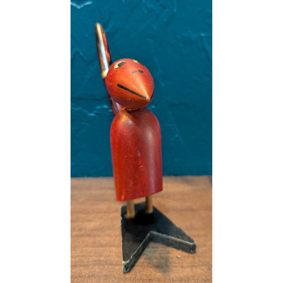 Vintage‎ MCM Counter Balanced Wooden Dodo Bird Pen Holder - Picture 6 of 9